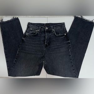 Zara black straight leg jeans